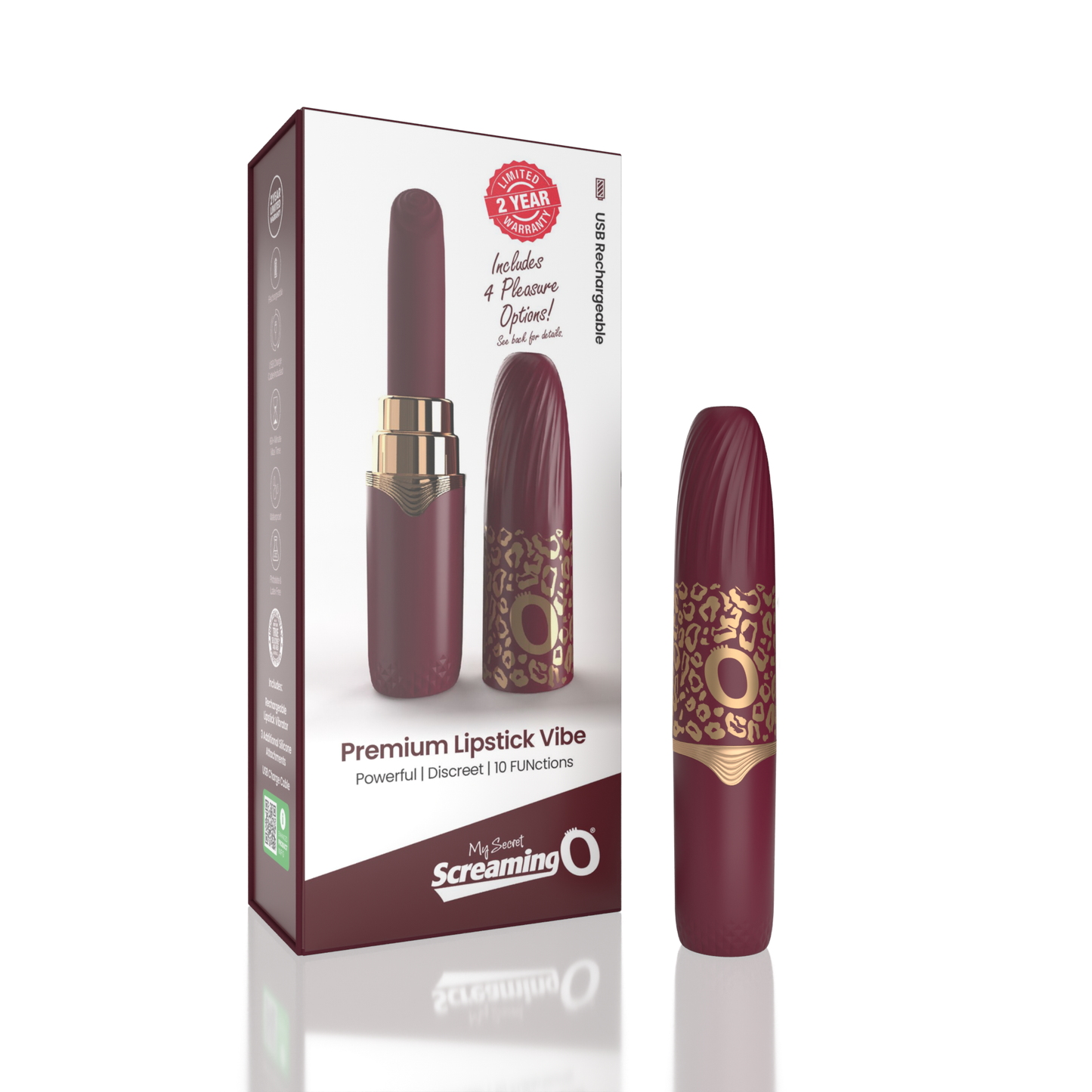 My Secret Screaming O® Premium Vibrating Lipstick - Merlot