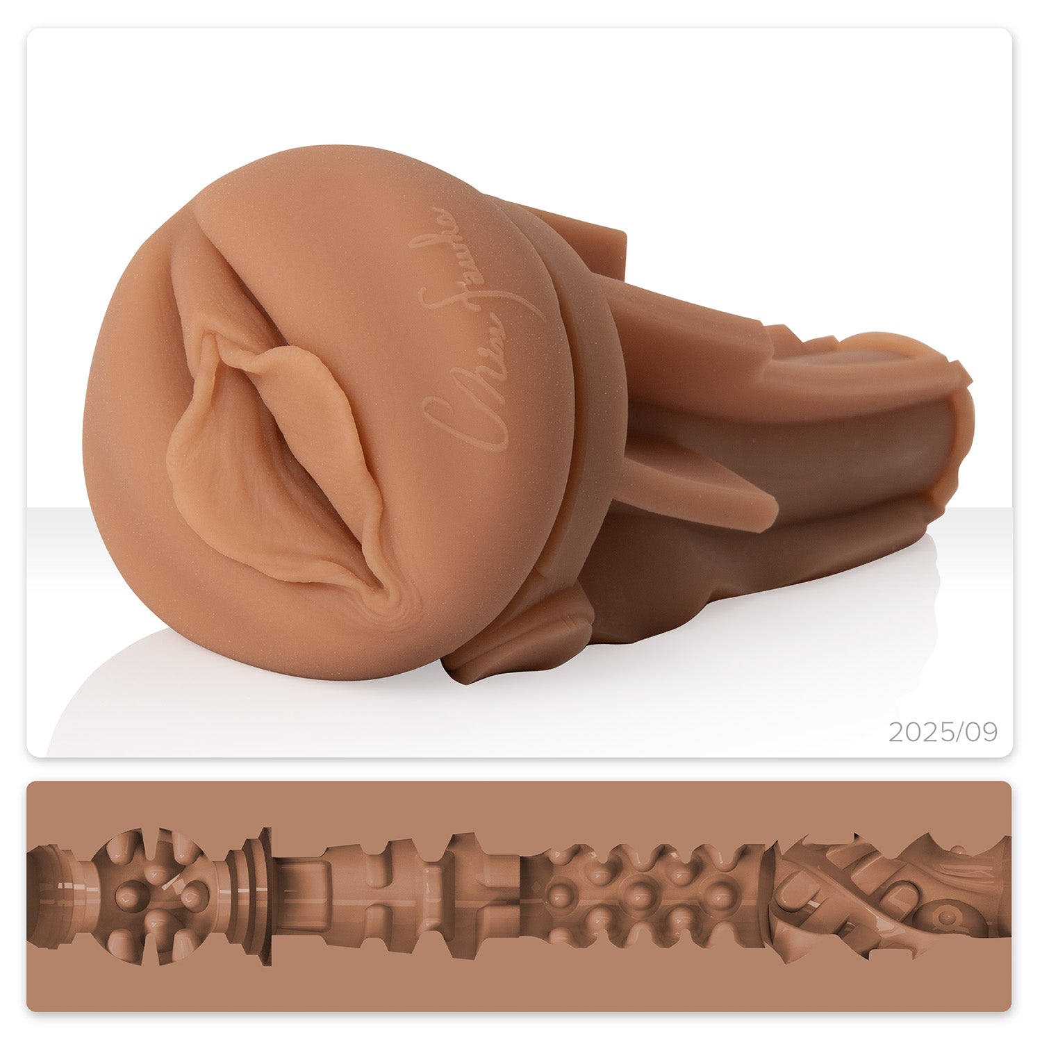 “Miss Fawks”, featuring a unique Medium Fleshtone orifice and an exclusive monthly texture born from creative AI design